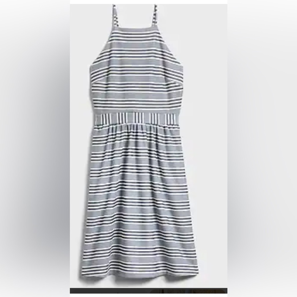 Banana Republic 
BOUCLE STRIPED FIT-AND-FLARE DRESS SIZE 0